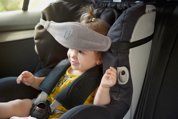 Babyjem Oto Koltuğu Baş Desteği Soft Gri Kadife ürün görseli