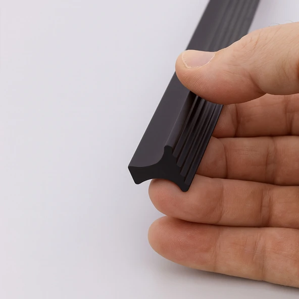 Foça Kulp Siyah Çizgili 224 mm 24 cm Metal Mobilya Çekmece Dolap Kapak Kulpu Modern Mutfak Kulpları - Resim 7