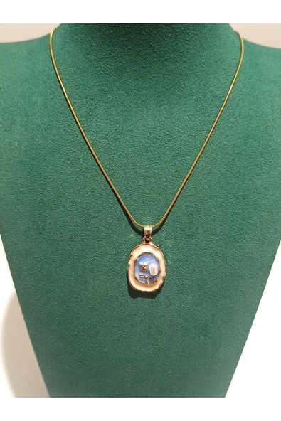 Monalisa Home Gold Renk Lüks Figürlü Gösterişli  Kolye ürün görseli 1