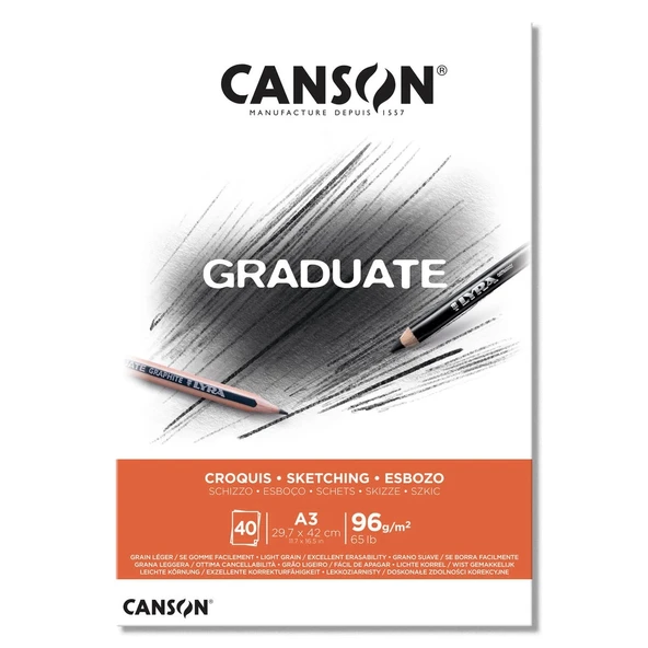 Supertrend Graduate Sketching Eskiz Çizim Defteri 96 gr. A3 40 Sayfa