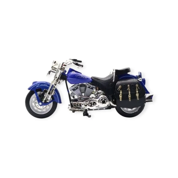 1:12 Ölçekli Model Motosiklet - Classic - HX796 - Mavi