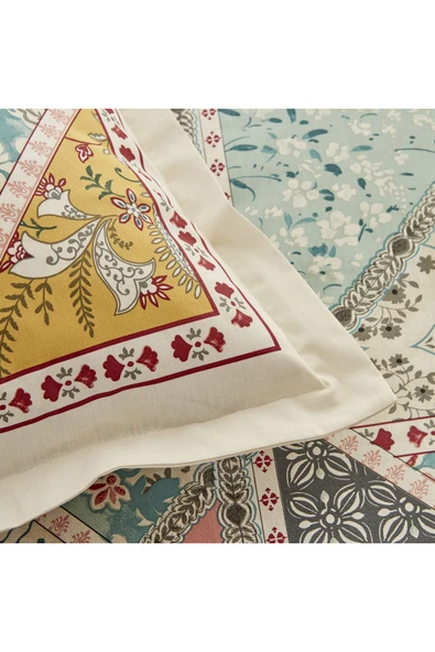Edella %100 Pamuk Çift Kişilik Nevresim Takımı Multicolor - Resim 6