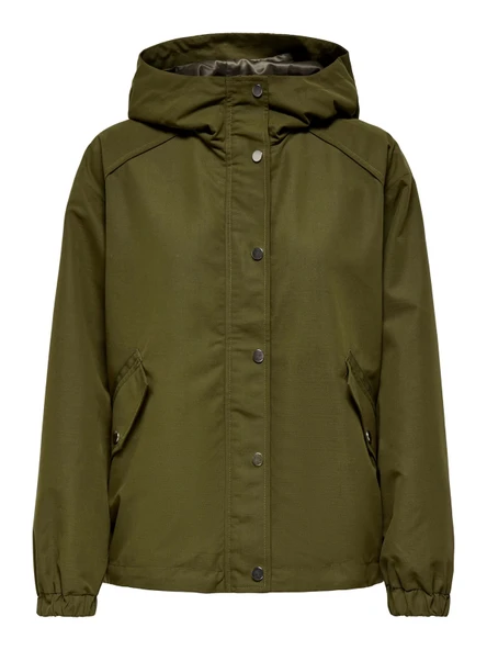 Only 15354468 Kapsonlu Kadin Mont - Haki - 4