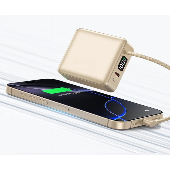 20W Hızlı Şarj Mini Powerbank  Çift Cihaz Şarj, LED Gösterge, Kompakt ve Hafif Tasarım - 2