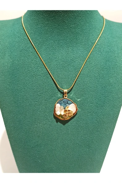 Monalisa Home Gold Renk Lüks Figürlü Gösterişli  Kolye ürün görseli 1