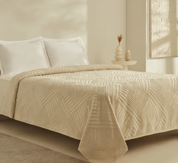 Karaca Home Rita Emboss Batta Tek Kişilik Ekru - 7
