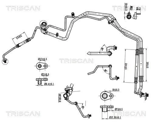 Opel Klima Borusu - Klima Borusu - 9831702180 ürün görseli 1