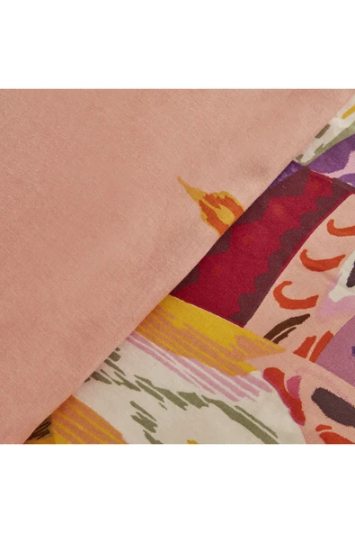 Ruiz %100 Pamuk Tek Kişilik Nevresim Takımı Fuşya - Resim 10