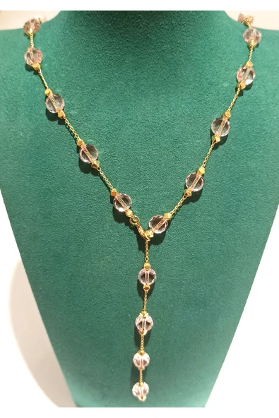 Monalisa Home Gold Renk Lüks Figürlü Gösterişli Y Kolye ürün görseli 1