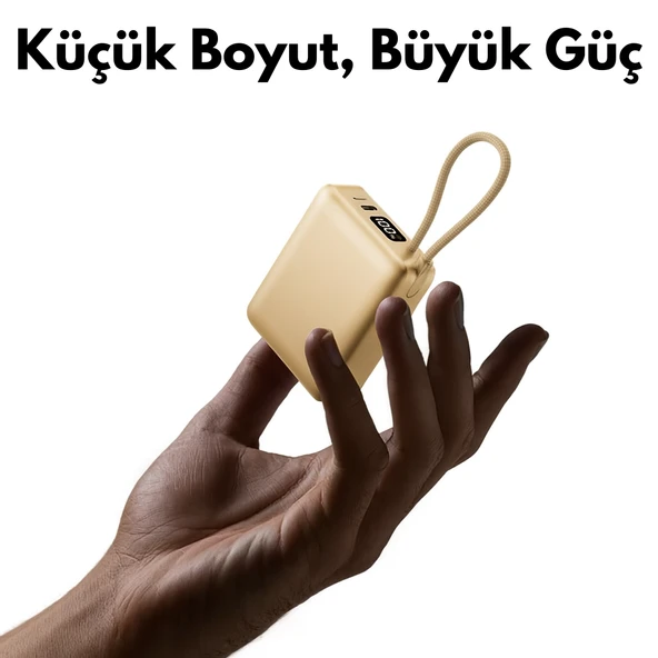 20W Hızlı Şarj Mini Powerbank  Çift Cihaz Şarj, LED Gösterge, Kompakt ve Hafif Tasarım - 6
