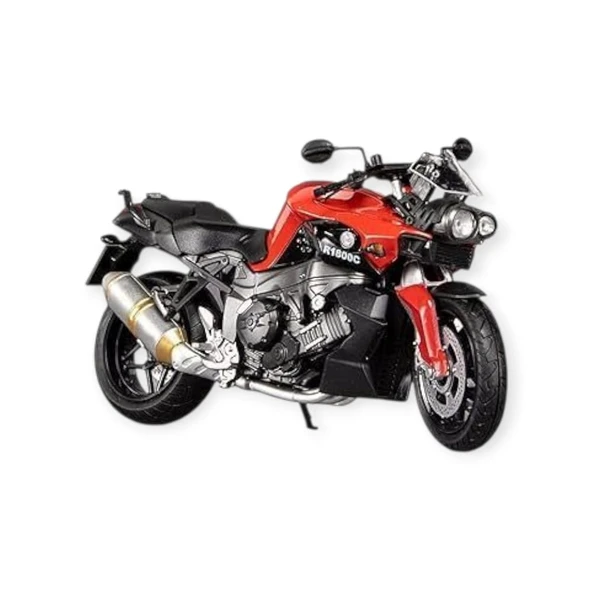 1:12 Ölçekli Model Motosiklet -  HX792-1- Kırmızı - 2