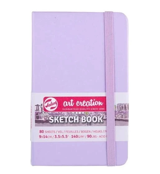 Supertrend Art Creation Sketchbook Sert Kapak Eskiz Çizim Defteri 140 gr. 9x14 cm. 80 yp. PASTEL LİLA ürün görseli 1