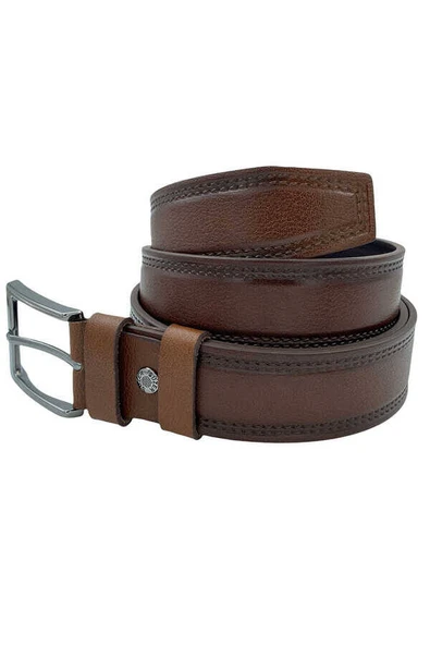 Kahverengi Hakiki Manda Derisi 4 cm.lik Spor Kemer (Tek Katmanlı Manda Derisi) - XD-411-28-ST - Resim 2