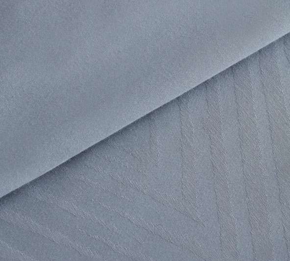 Karaca Home Sion %100 Pamuk Jakarlı Saten King Size Nevresim Takımı Mavi - Resim 8