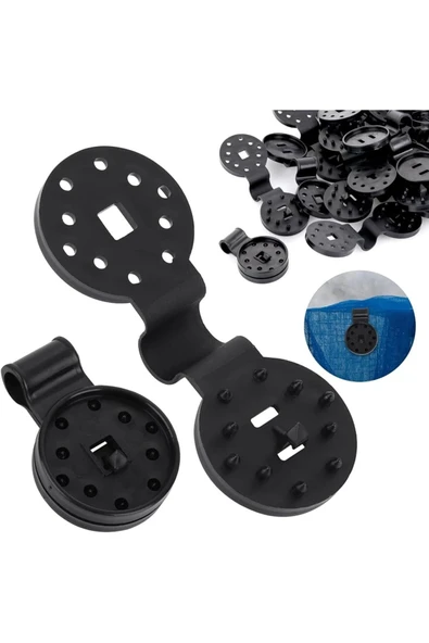 Gölgelik Klipsi - Perde Ve Tül Tutturucu Klips - Sabitleme Klipsi - (9 CM X 4 CM) 50 Adet - Resim 4