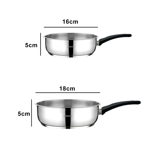 Siena Pro 2 Parça Paslanmaz Çelik Tava Seti - Resim 4