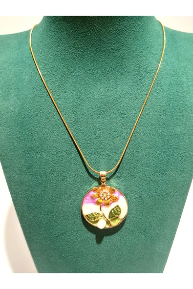 Monalisa Home Gold Renk Lüks Figürlü Gösterişli  Kolye ürün görseli 1