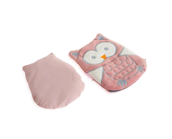 Babyjem Kiraz Çekirdekli Baykuş Kadife Rahatlatıcı Gaz Kemeri & Gaz Yastığı - Gül Kurusu - 3