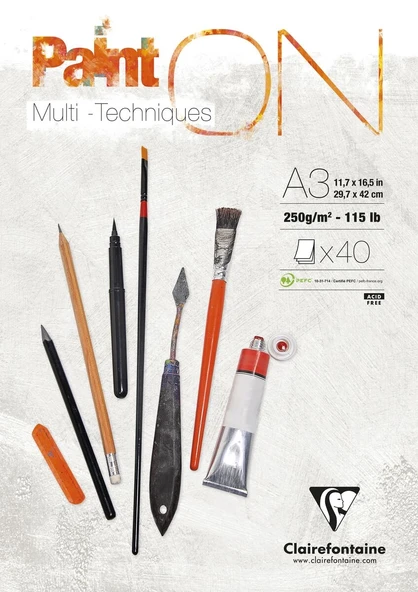 Supertrend Paint'On Multi-Techniques Karışık Teknik Eskiz Çizim Defteri 250 gr. A3 50 yp. ürün görseli