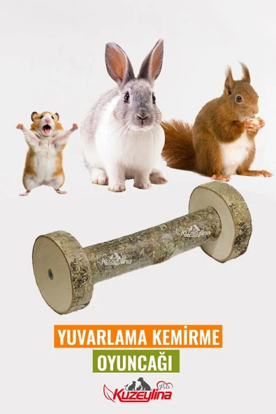 Hamster Tavşan Gine Pig Yuvarlama Kemirme Oyuncağı ürün görseli 1