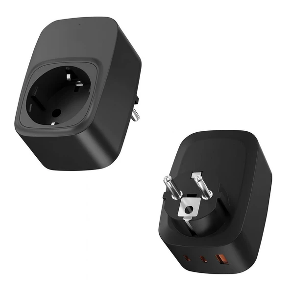 Type-C ve USB Girişli Akım Korumalı Priz  Çoklu Şarj ve Çoğaltıcı Priz - 3