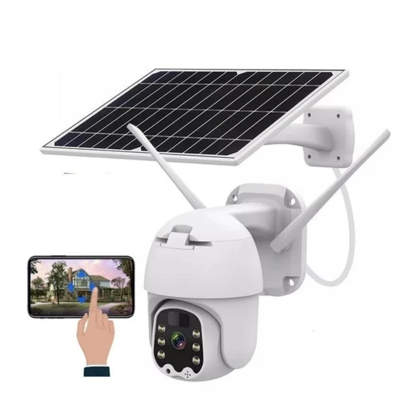 Sim Kartlı 4g Ptz 360 Hareketli Solar Güneş Enerjili 1080p Kamera Türkçe Program Son Sürüm - 4