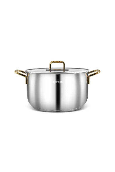 Maçka İndüksiyon Tabanlı Çelik Tencere 22 Cm Gold - 8