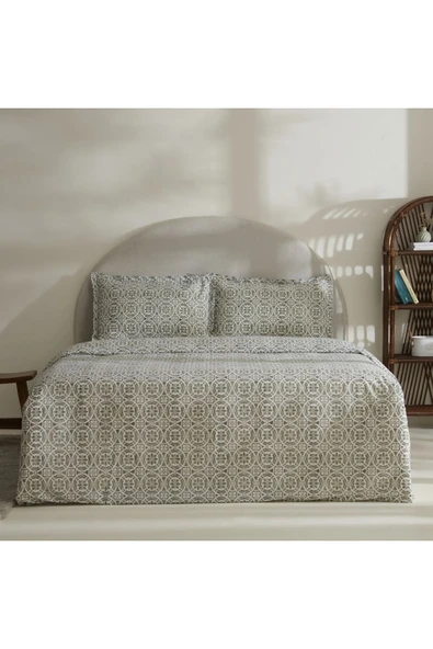 Lea %100 Pamuk Tek Kişilik Nevresim Takımı Yeşil - Resim 8