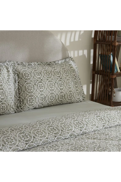 Lea %100 Pamuk Tek Kişilik Nevresim Takımı Yeşil - Resim 3