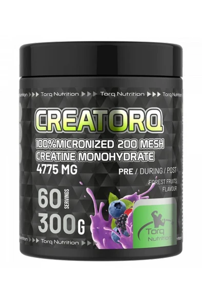 Creatorq %100 Micronized Creatine Monohydrate Orman Meyveli 300 Gr - 60 Servis ürün görseli 1