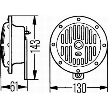 SUPERTONE SET KORNA 12V 310-380HZ SIYAH KAFES - HELLA 3CB004811-042 - 1