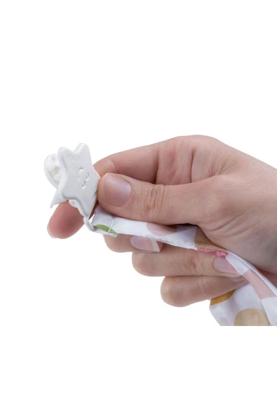 Babyjem Silikon Diş Kaşıyıcı Fular & Kravat Gülen Yüz Pembe - Resim 4