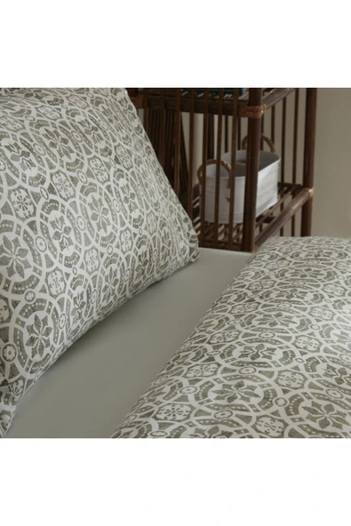 Lea %100 Pamuk Tek Kişilik Nevresim Takımı Yeşil - Resim 7