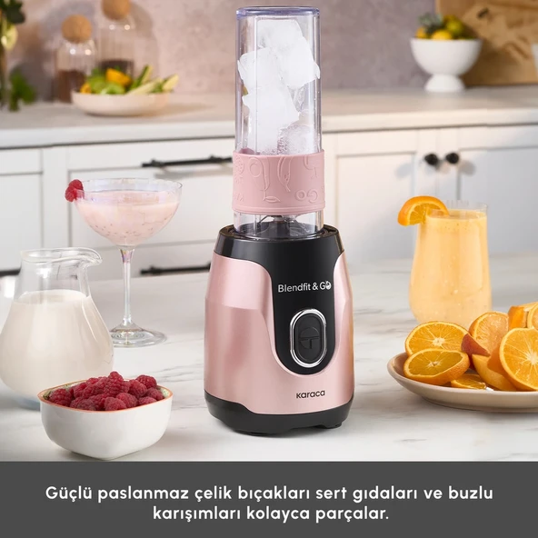 Karaca Blendfit Go Personal Kişisel Smoothie Blender Rosegold - Resim 7