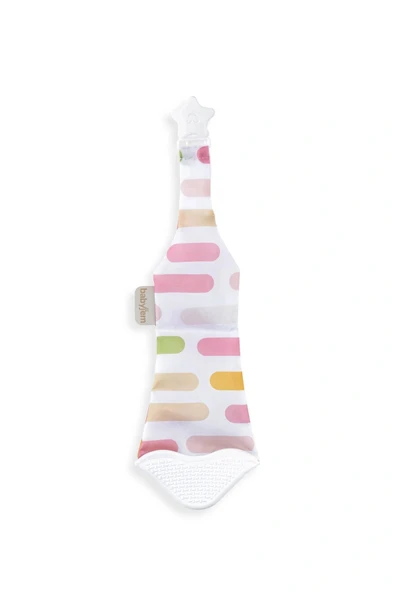 Babyjem Silikon Diş Kaşıyıcı Fular & Kravat Gülen Yüz Pembe - Resim 2