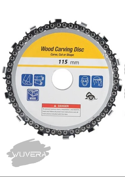 Wuvera 115 mm Zincirli Ağaç Kesme Testere Diski – Taşlamalara Uygun, Güçlü ve Pratik Kesici Disk - 4