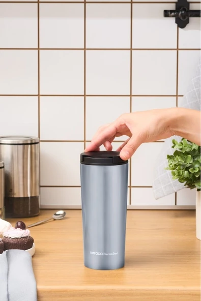 Sheeny Çelik Sızdırmaz Termos 450 Ml Fog - Resim 9