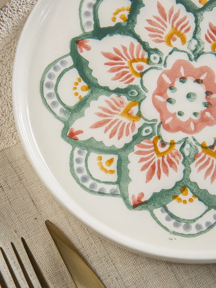 Boho Handmade 6 lı Pasta Tatlı Tabağı- Stackable 20 cm. - Resim 4