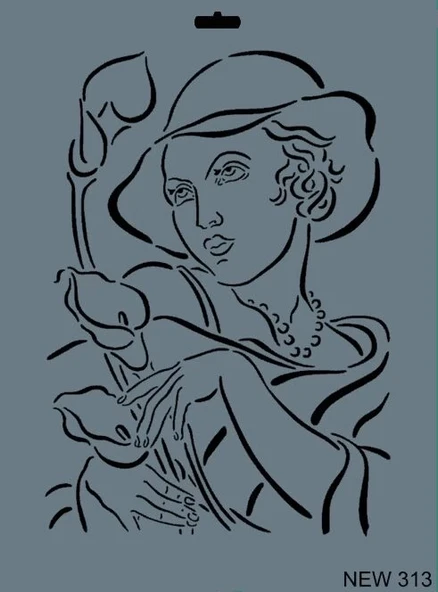 Supertrend Stencil Boyama Şablonu 25x35 cm. NEW-313 ürün görseli 1