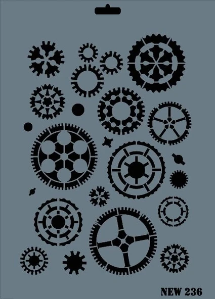 Supertrend Stencil Boyama Şablonu 25x35 cm. NEW-236 ürün görseli 1