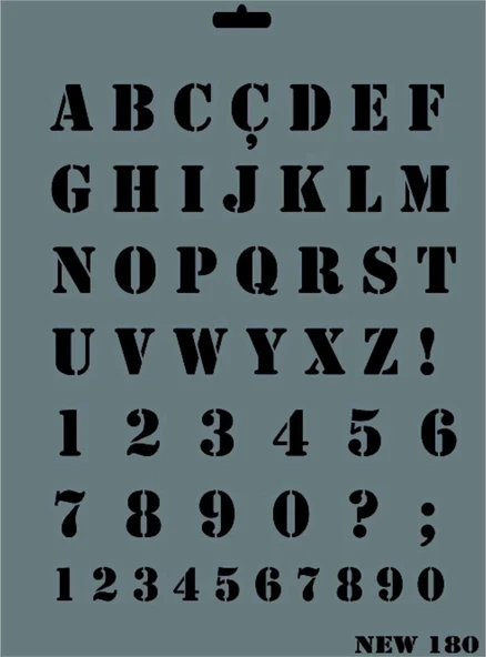 Supertrend Stencil Boyama Şablonu 25x35 cm. NEW-180 ürün görseli