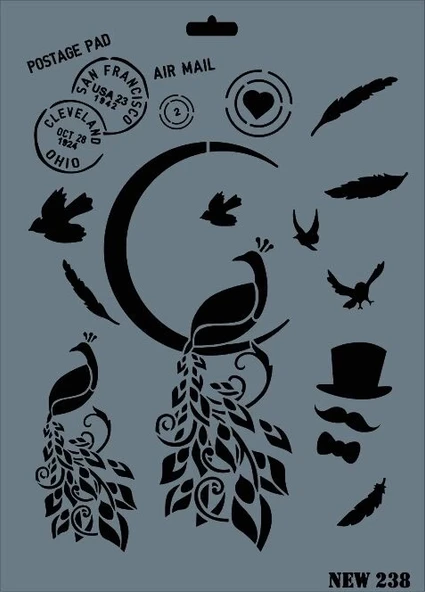 Supertrend Stencil Boyama Şablonu 25x35 cm. NEW-238 ürün görseli