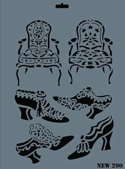 Supertrend Stencil Boyama Şablonu 25x35 cm. NEW-290 ürün görseli 1