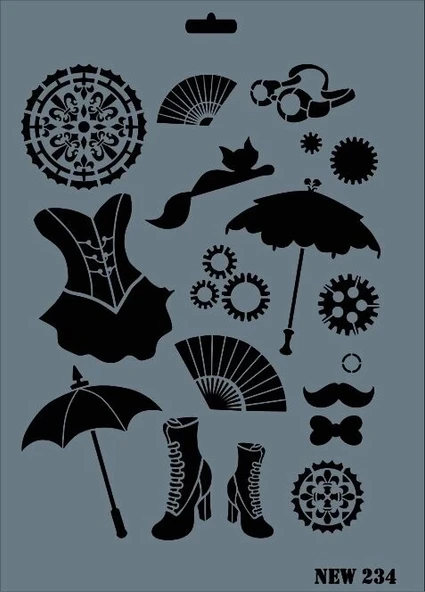 Supertrend Stencil Boyama Şablonu 25x35 cm. NEW-234 ürün görseli