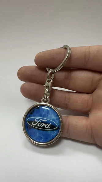 Ford Logolu Damla Metal Anahtarlık Çift Yönlü (1 ADET) ürün görseli