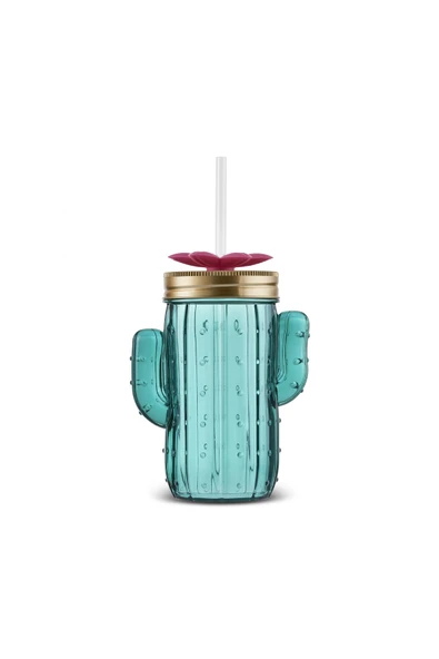 Kaktüs Transparent Pipetli Su Şişesi 350 Ml - Resim 11