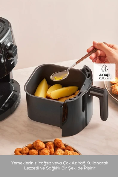 Smart Cook 60 Dakikaya Kadar Zaman Ayarlı Compact Airfryer Krem 2 Kişilik - 6