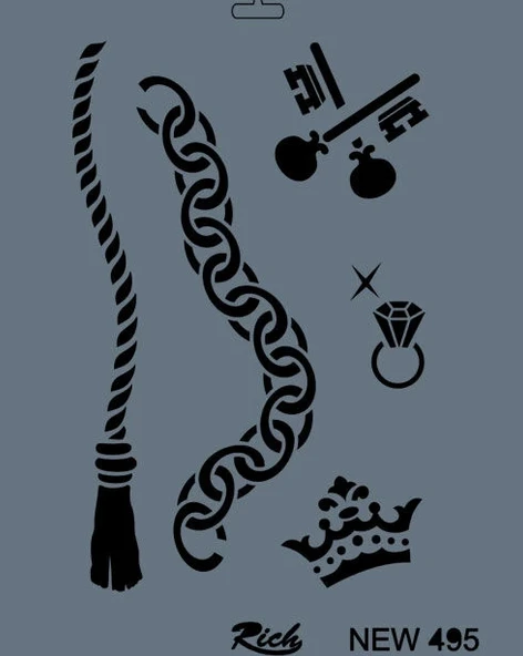 Supertrend Stencil Boyama Şablonu 25x35 cm. NEW-495 ürün görseli