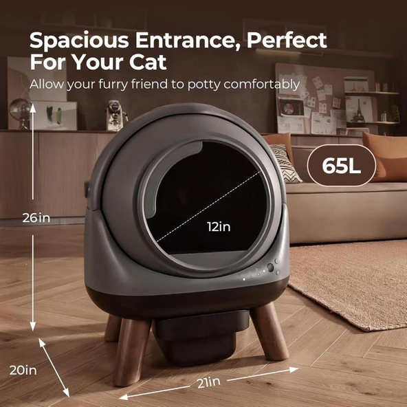 Els Pet Otomatik Koku Kontrollü Akıllı Kedi Tuvaleti 65 Lt - 2