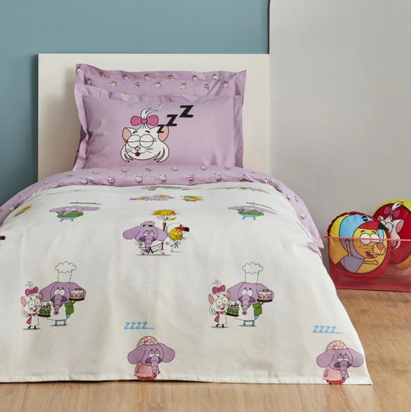 Karaca Home X Kral Şakir Yemek Savaşı Tek Kişilik Pike - Resim 6